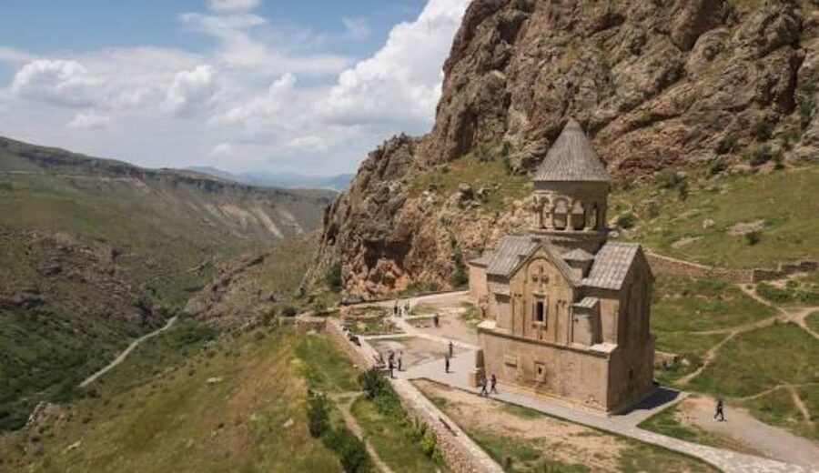 Khor Virap, Areni, Noravank, Tatev (ropeway) Self-Guided - Noravank in a narrow red-rock gorge
