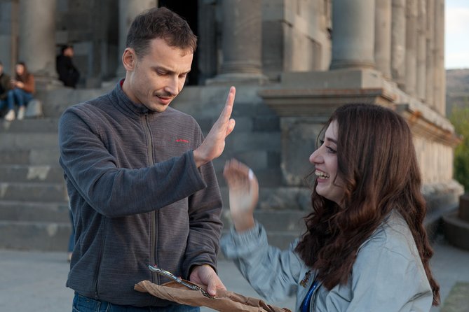 Private Half-Day Garni Temple and Geghard Monastery Tour from Yerevan - Charents Arch frames Mount Ararat