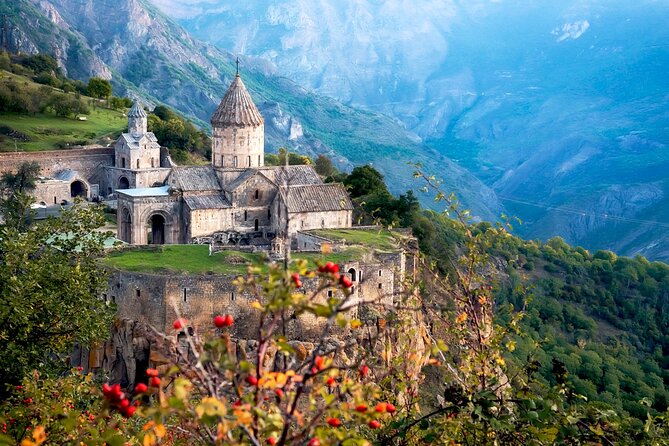 Private tour to Hin Areni winery, Shaki waterfall, Tatev monastery, Karahunj - Satan’s Bridge and the Vorotan gorge